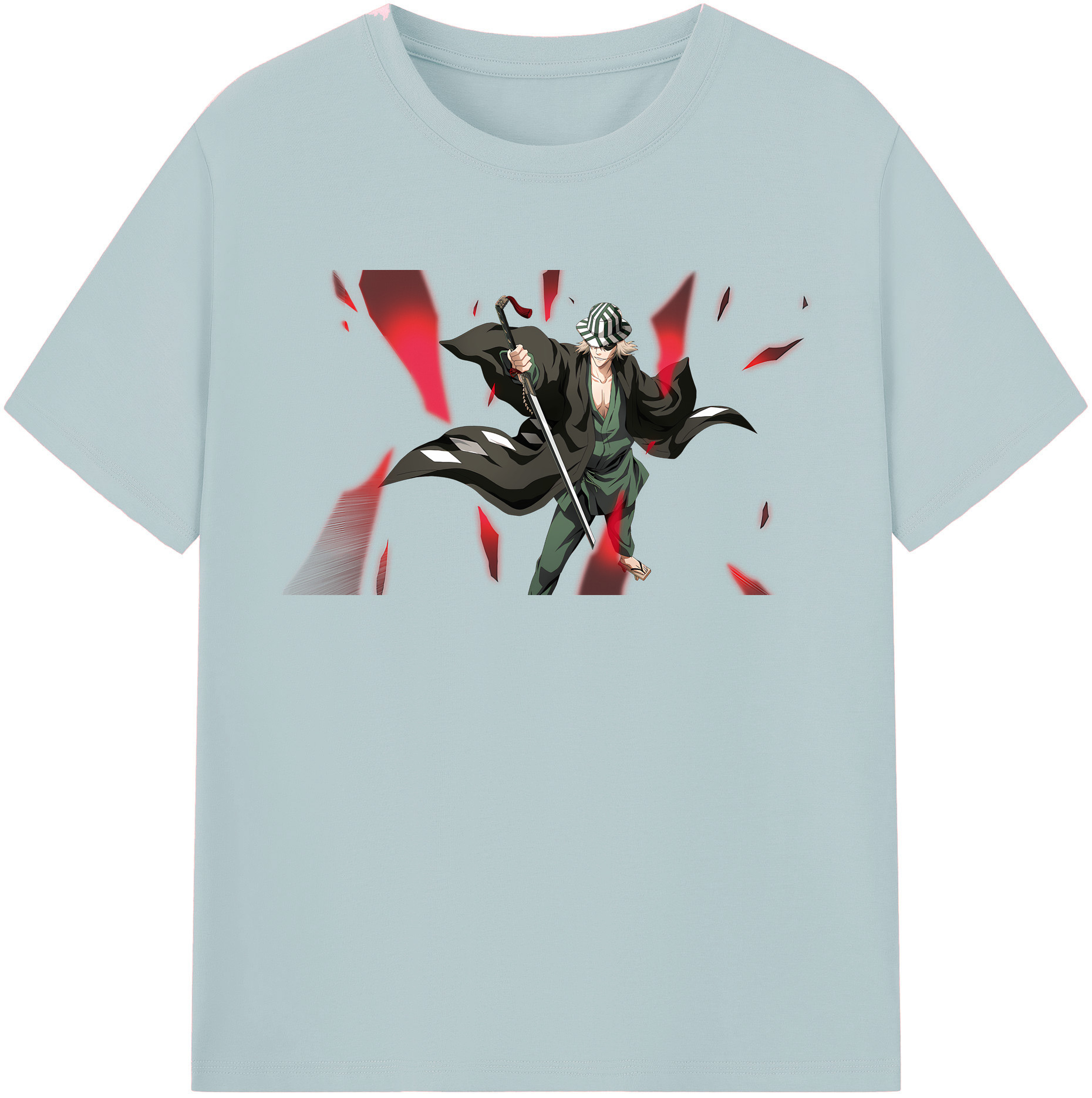 （画像用） "ブリーチ 浦原 喜助（うらはら きすけ） BLEACH Urahara Kisuke " 綿100％半袖Tシャツ（フロントプリント）